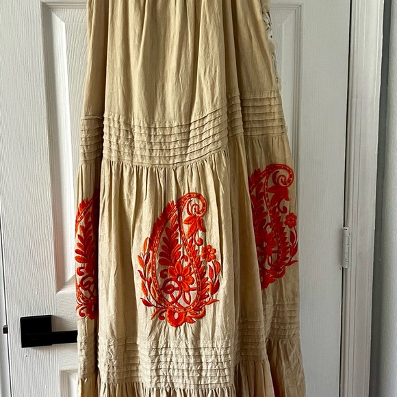 Anthropologie Felicity Embroidered Maxi Dress Small - Picture 3 of 7